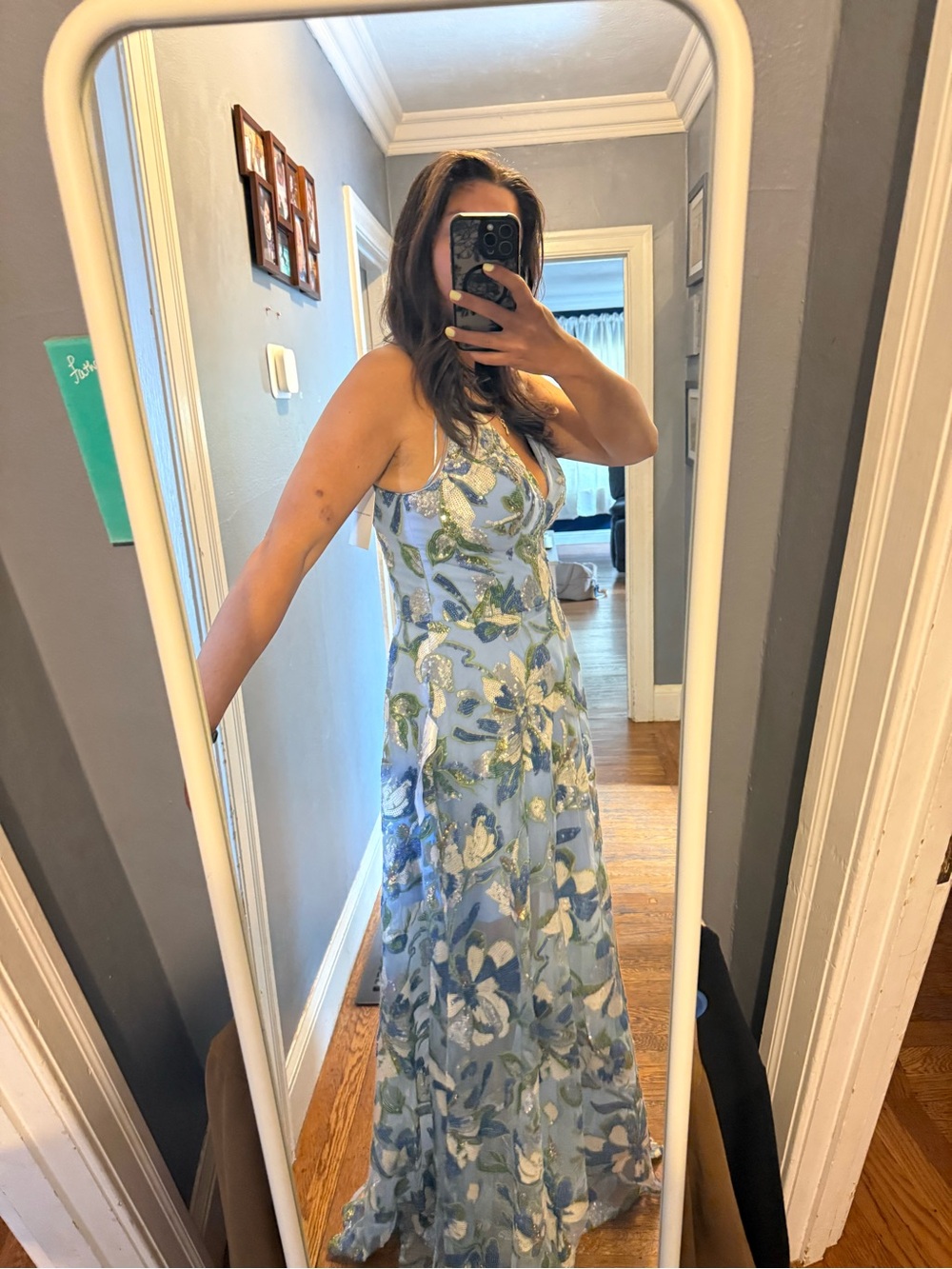 Dress the Population Light Blue Floral Maxi Dress - Picture 11 of 11
